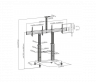 Мобильная стойка IPmatika TTD07-46TW для ВКС и ЖК-панелей с регулировкой по высоте