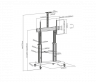 Мобильная стойка IPmatika TTL07-610TW для ВКС и ЖК-панелей с регулировкой по высоте