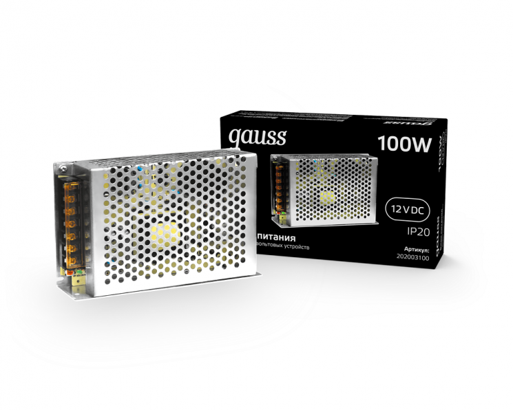 Блок питания Gauss LED STRIP PS 12В 100 Вт, IP20