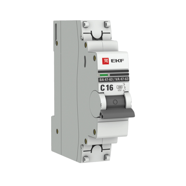 Автоматический модульный выключатель EKF PROxima ВА 47-63, 1P 16А (C) 4,5кА