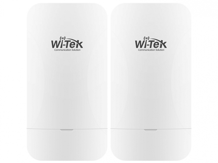 Комплект из 2-х преднастроенных точек доступа Wi-Tek WI-CPE110-KIT, 802.11b/g/n, 2.4ГГц, до 300 Мбит/с