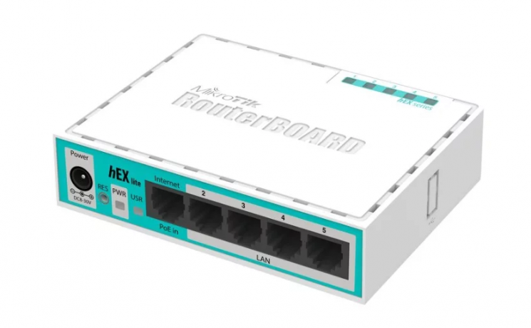 Маршрутизатор Mikrotik hEX LITE (RB750R2)