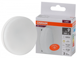 Лампа светодиодная Osram LED Value LVGX5350 6SW/830 230V GX53 10X1, 6 Вт, 480ЛМ, 3000К